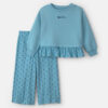 Baby Girl 2-Piece Floral Fleece Long-Sleeve Top & Pant Set - Blue