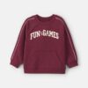 Toddler Boy 'Fun & Games' Pullover Sweatshirt - Burgundy