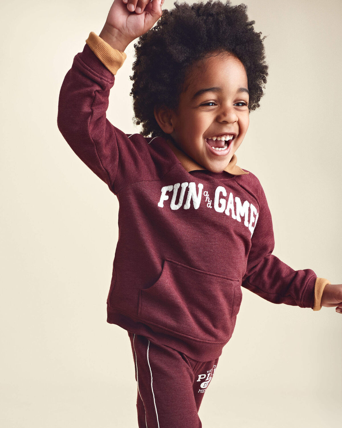 Toddler Boy 'Fun & Games' Pullover Sweatshirt - Burgundy