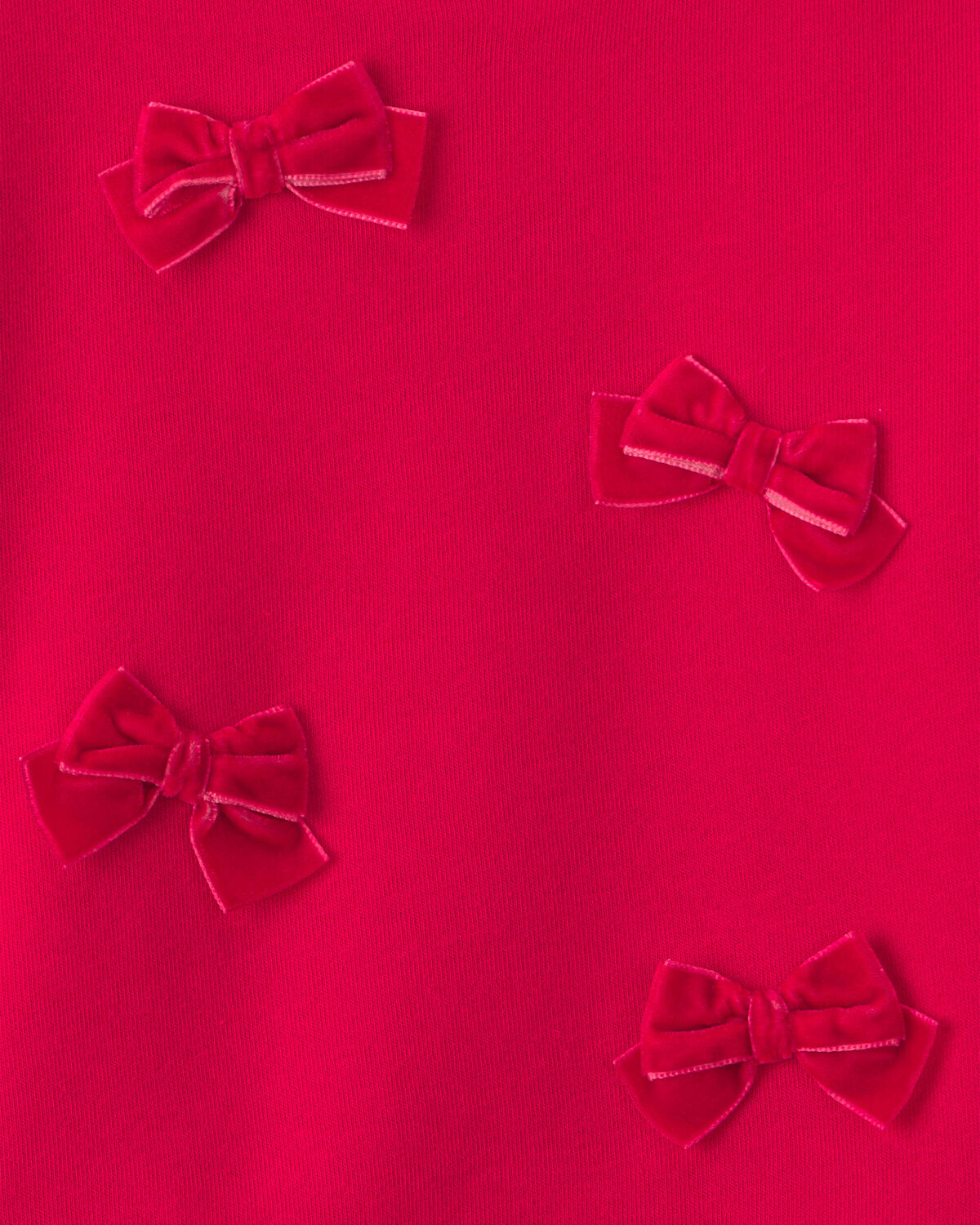 Toddler Girl Bow Pullover Sweatshirt - Red 2 Toddler Girl Bow Pullover Sweatshirt - Red