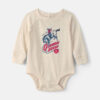 Baby Boy Cowboy Long-Sleeve Graphic Bodysuit - Cream
