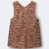Toddler Girl Otter Pocket Corduroy Jumper in Tiger Print - Brown