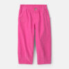 Flower Corduroy Pull-On Pants - Pink