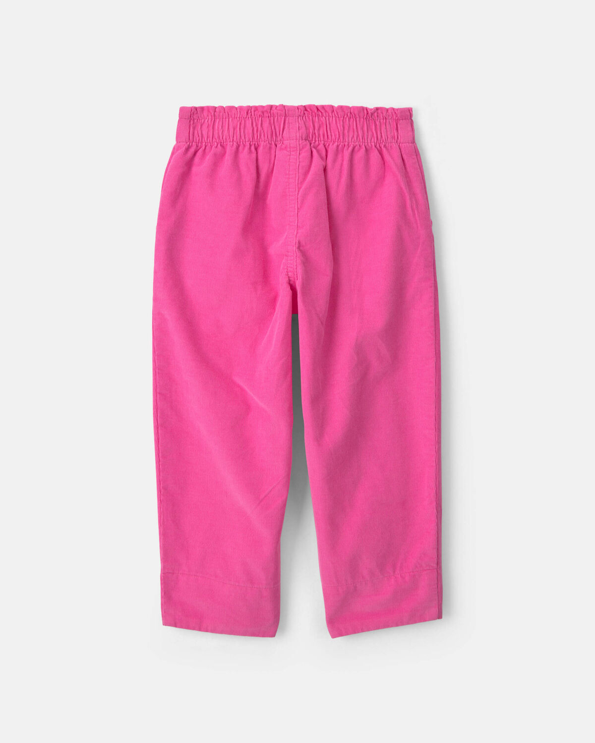 Flower Corduroy Pull-On Pants - Pink