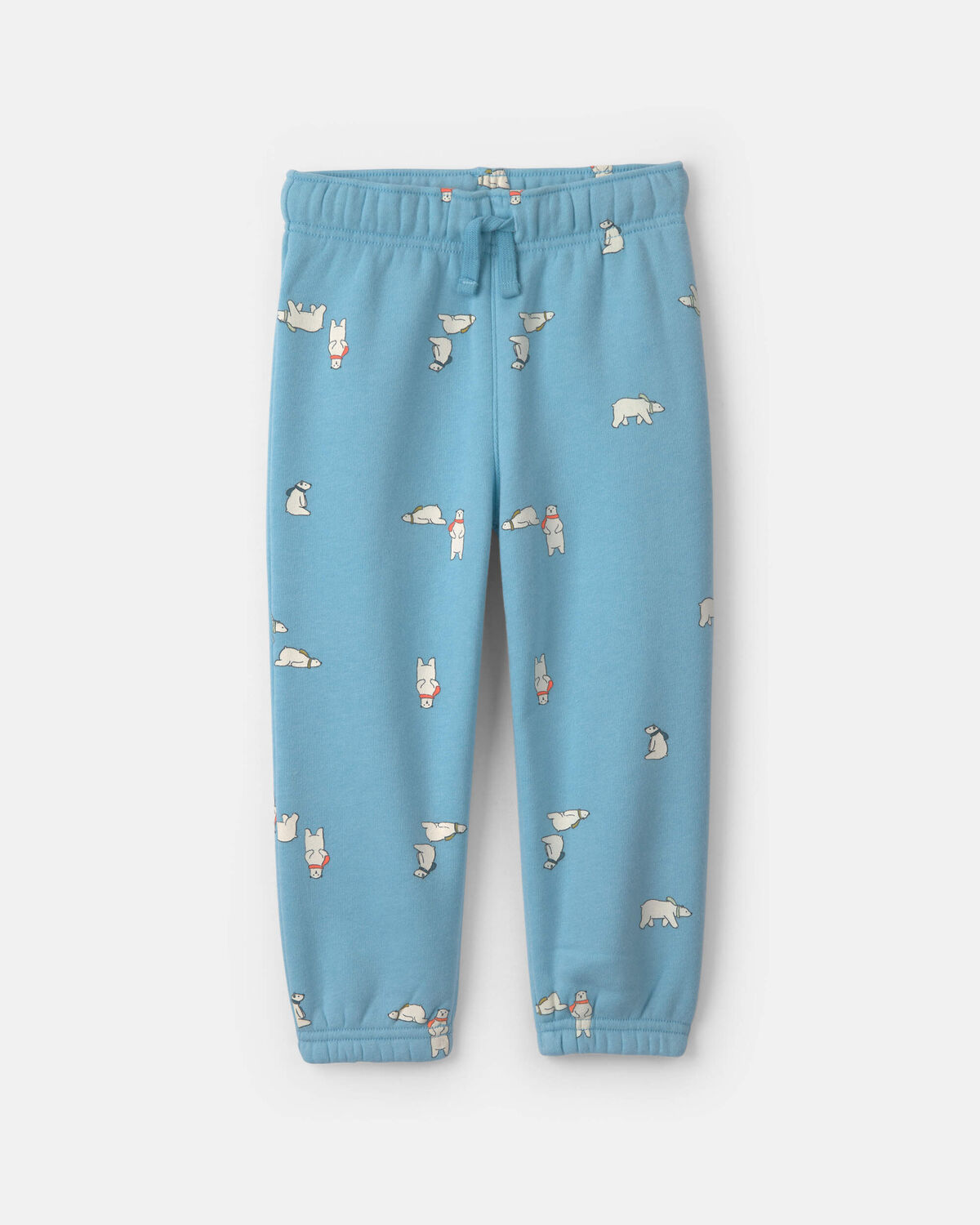 Baby Boy 2-Piece Polar Bear Fleece Hooded Top & Pant Set - Grey/Blue 2 Baby Boy 2-Piece Polar Bear Fleece Hooded Top & Pant Set - Grey/Blue