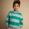 Toddler 'Look at Me!' Otter Sweatshirt™ with Pockets in Stripes - Green/Blue