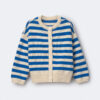 Toddler Girl Button-Down Cardigan in Stripes - Royal Blue/Cream 7 Toddler Girl Button-Down Cardigan in Stripes - Royal Blue/Cream