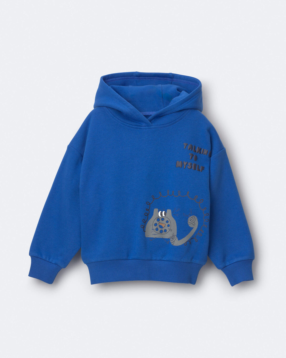 Toddler 'Talking To Myself' Phone Hoodie - Royal Blue