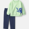 Baby Boy 2-Piece Monster Fleece Top & Pant Set - Green/Blue