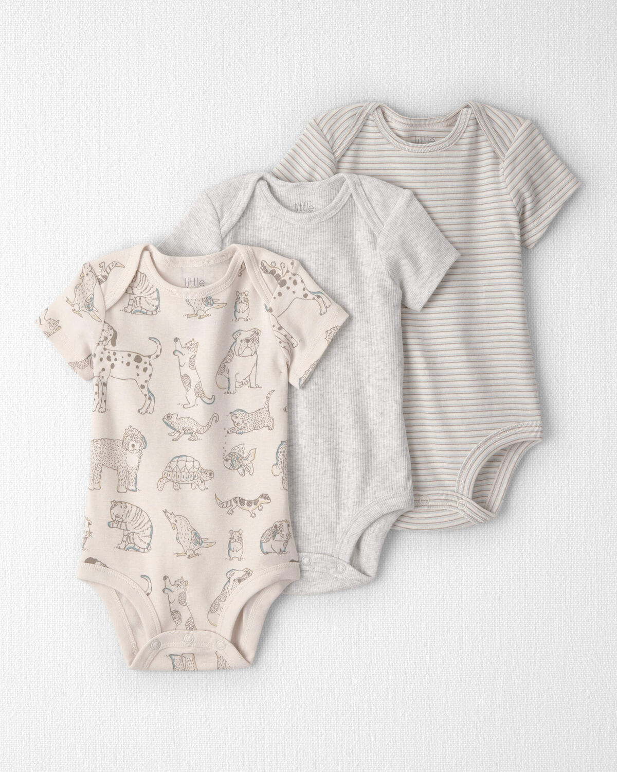 Baby 3-Pack Organic Cotton Bodysuits 1 Baby 3-Pack Organic Cotton Bodysuits