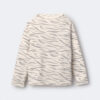 Toddler Girl Mock Neck Ruffle Long-Sleeve Top in Tiger Print - Cream