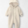 Baby Recycled Teddy Fleece Hooded Jumpsuit
