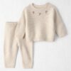 Baby Girl 2-Piece Organic Cotton Sweater Knit Top & Pant Set