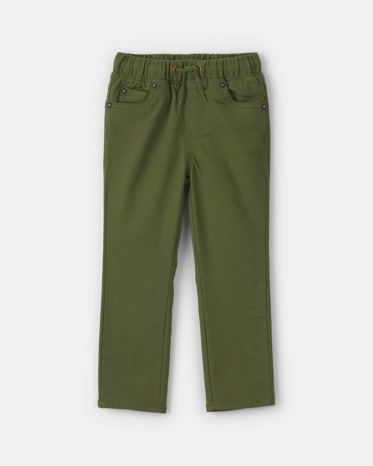 Toddler Boy Pull-On Pants - Olive Green 1 Toddler Boy Pull-On Pants - Olive Green