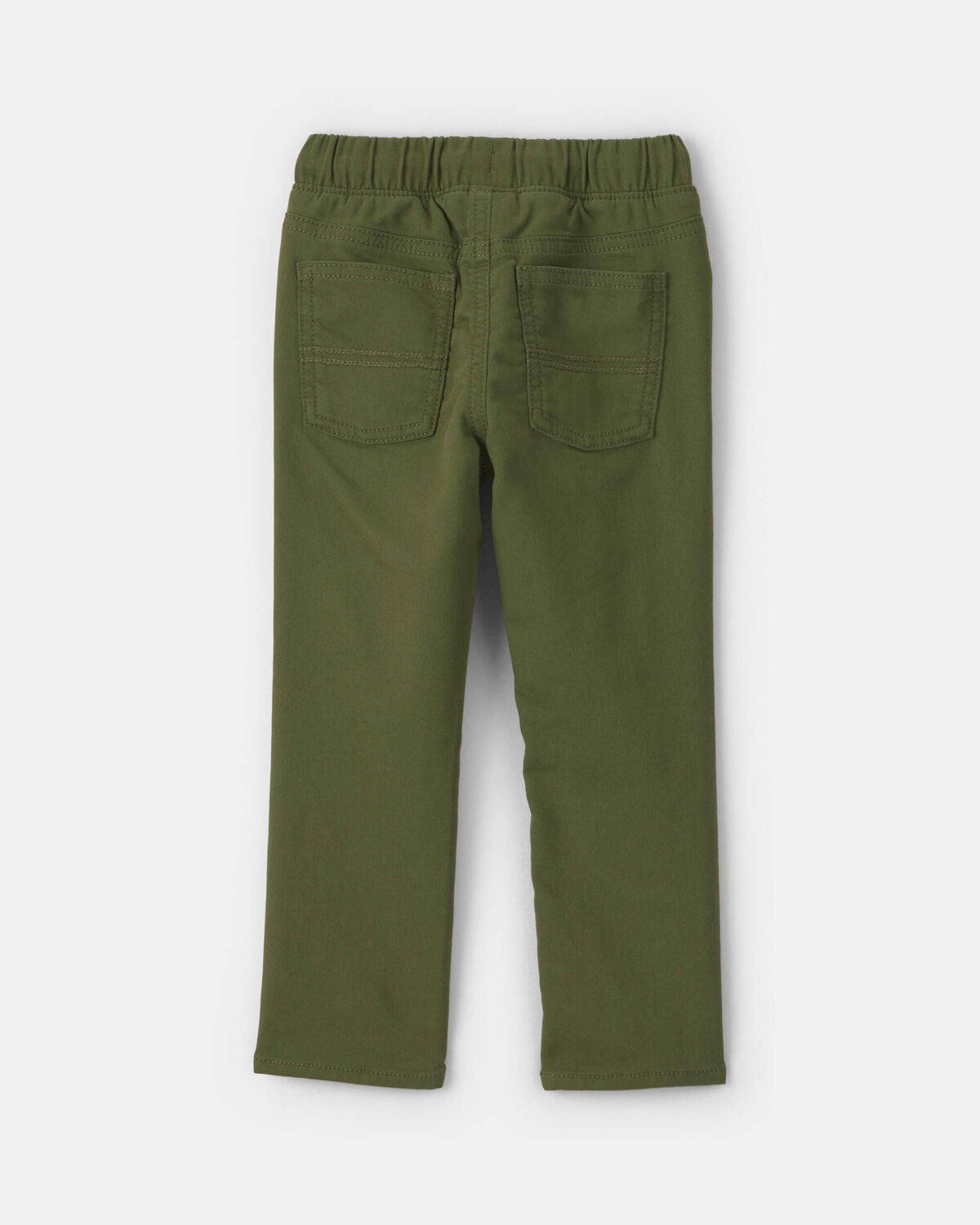Toddler Boy Pull-On Pants - Olive Green 2 Toddler Boy Pull-On Pants - Olive Green