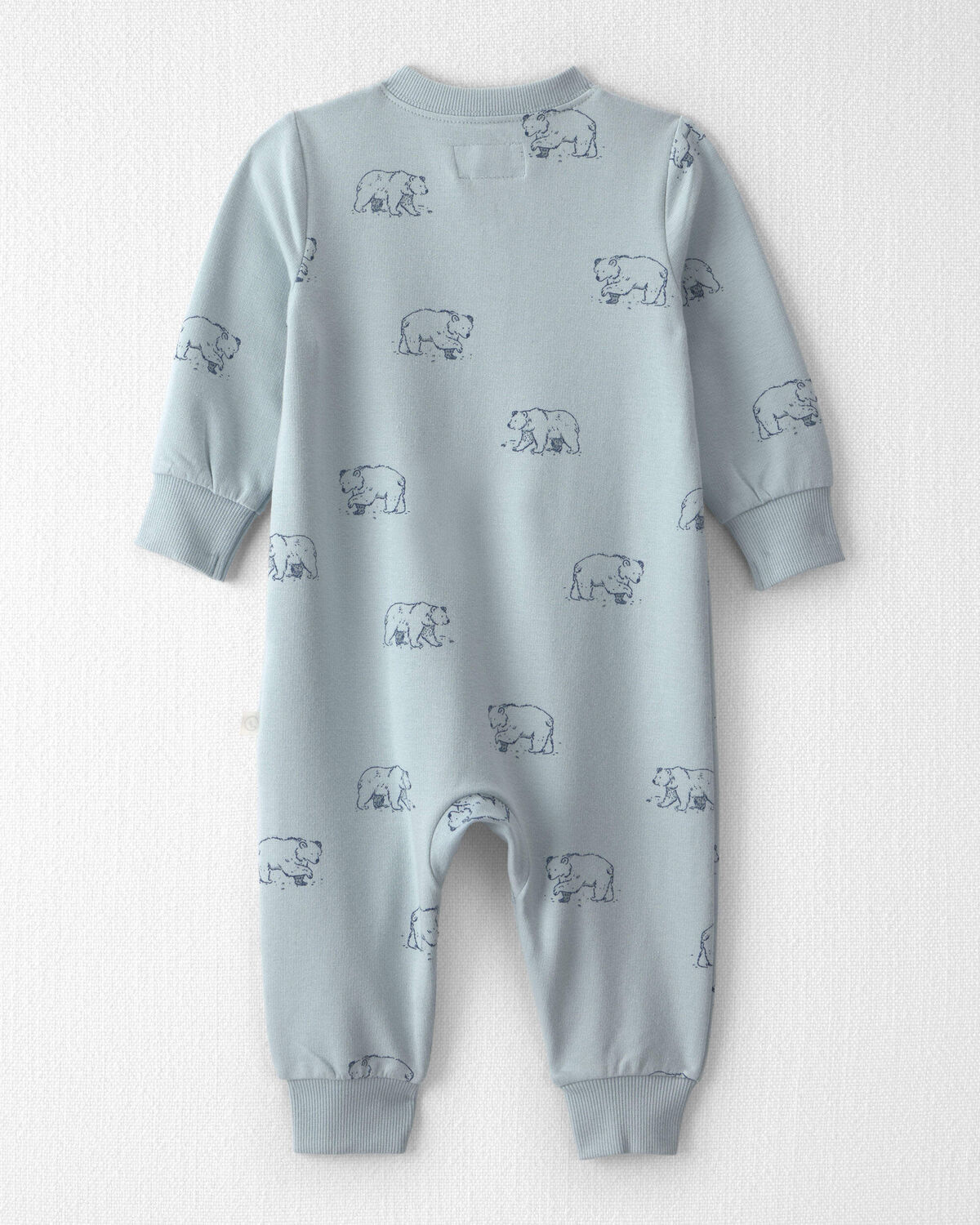 Baby Organic Cotton French Terry Jumpsuit in Winter Bears