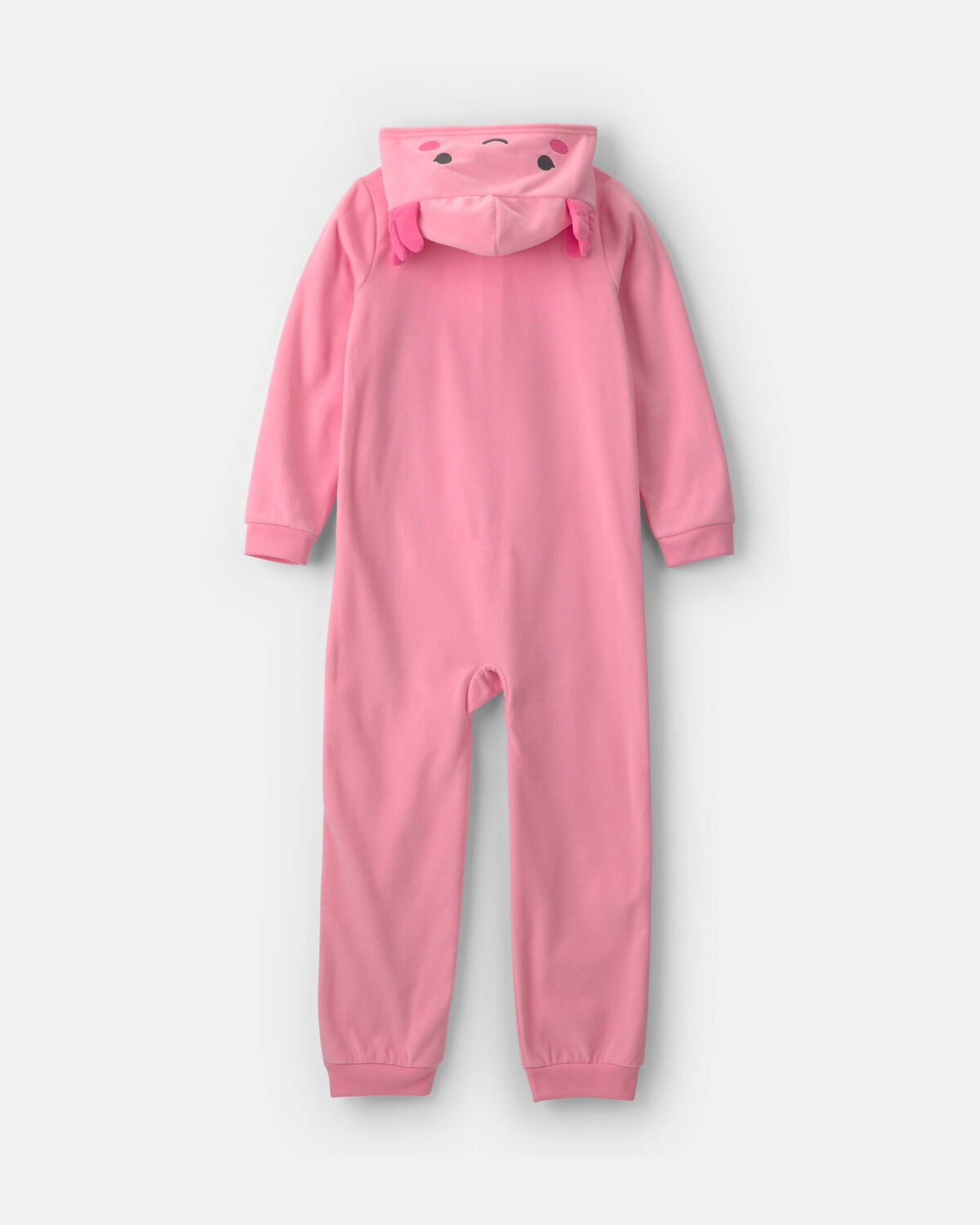 Girls 1-Piece Axolotl Halloween Fleece Pajama Costume - Pink