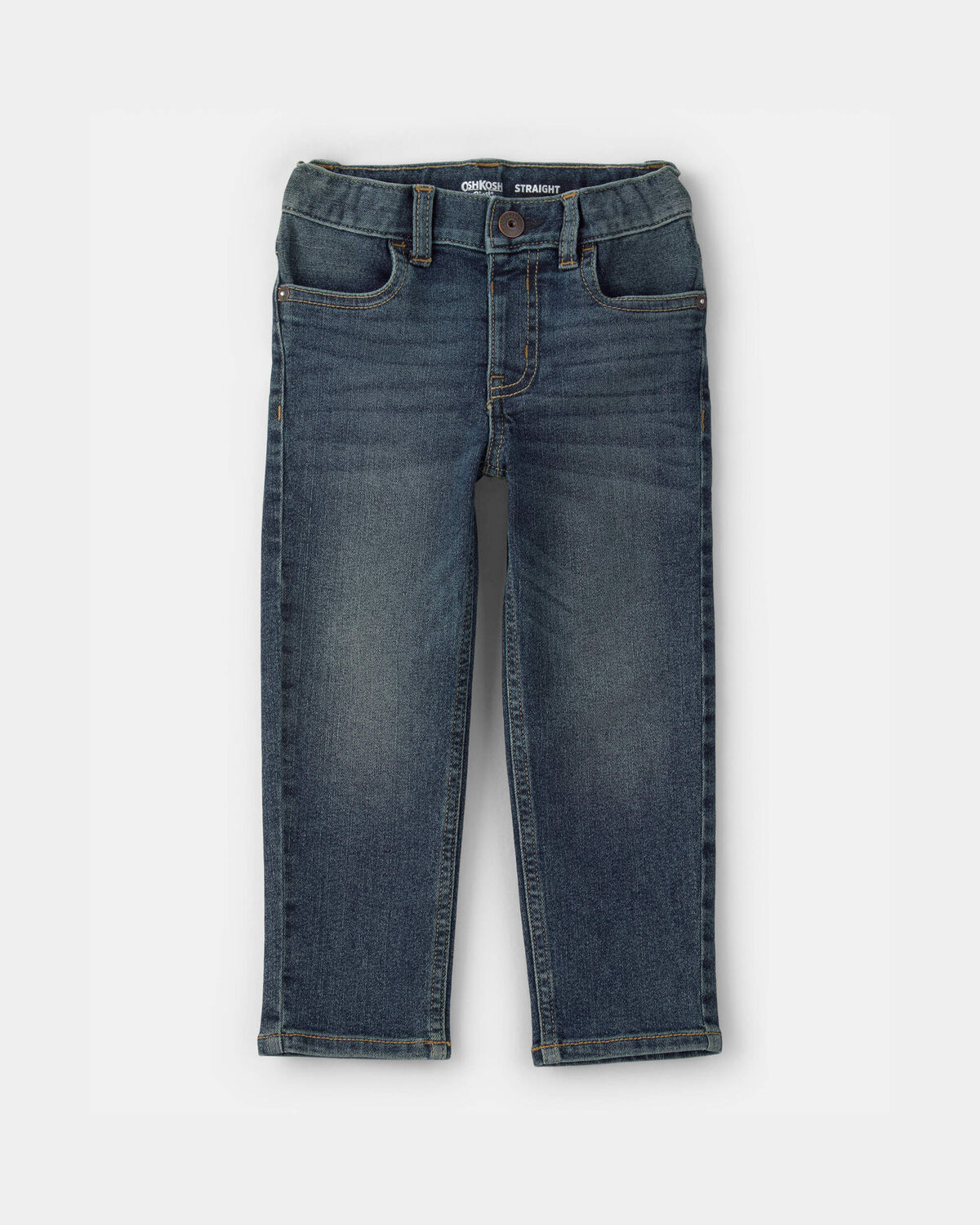 Toddler Neutral Faded Dark Wash Straight-Leg Jeans 1 Toddler Neutral Faded Dark Wash Straight-Leg Jeans