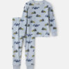 Toddler Boy 2-Piece Construction DreamPlush Snug Fit Pajama Set - Blue