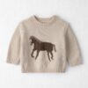 Baby Organic Cotton Horse Sweater Knit Pullover