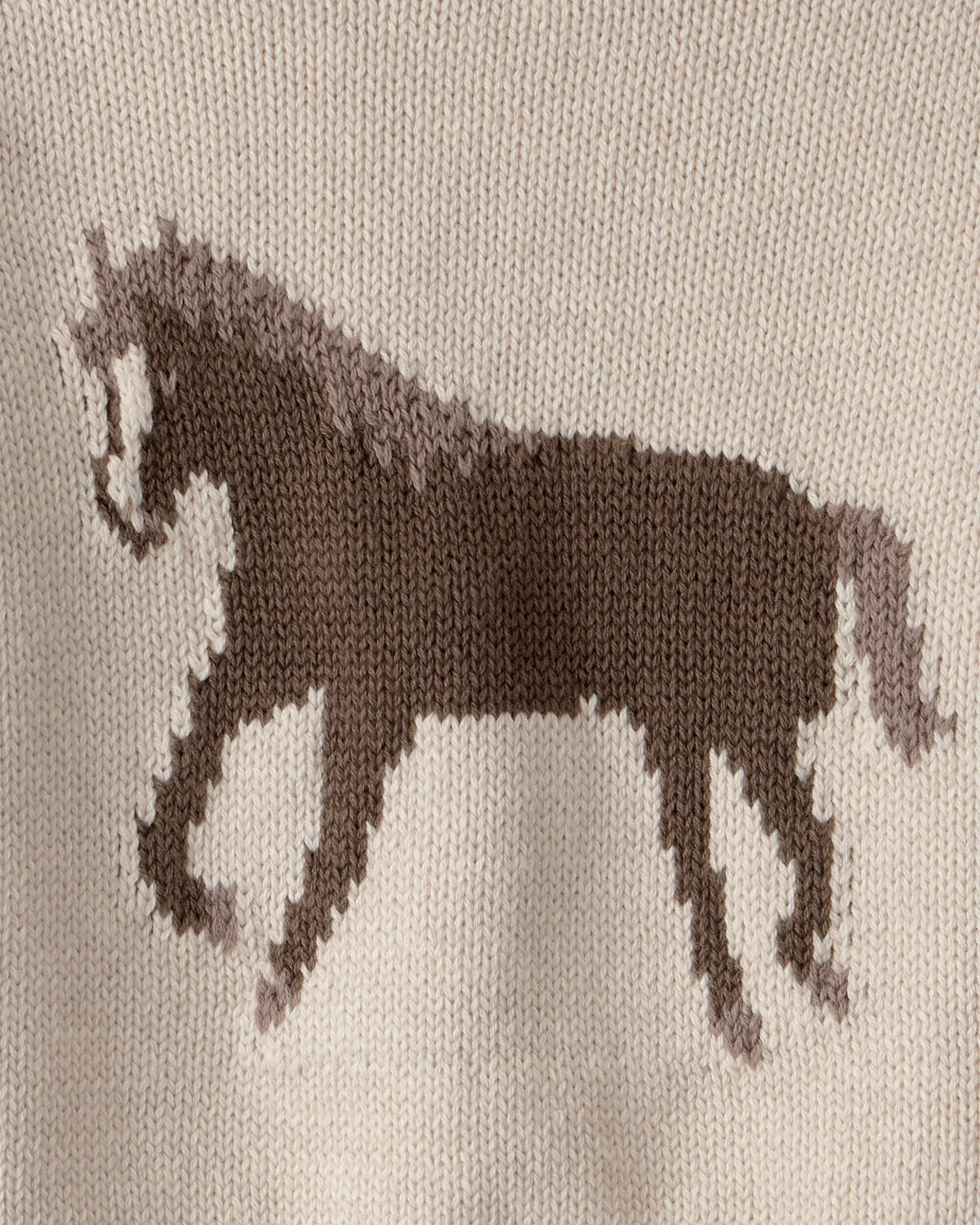Baby Organic Cotton Horse Sweater Knit Pullover 3 Baby Organic Cotton Horse Sweater Knit Pullover