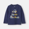 Toddler Construction Long-Sleeve Graphic Tee - Navy Blue