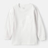 Toddler Boy Long-Sleeve Pocket Tee - White