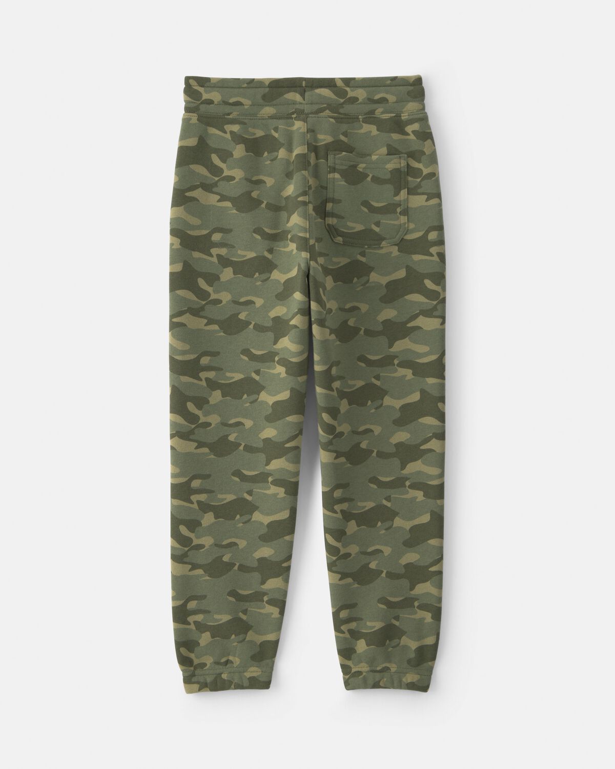 Boys Camo Fleece Joggers - Olive Green