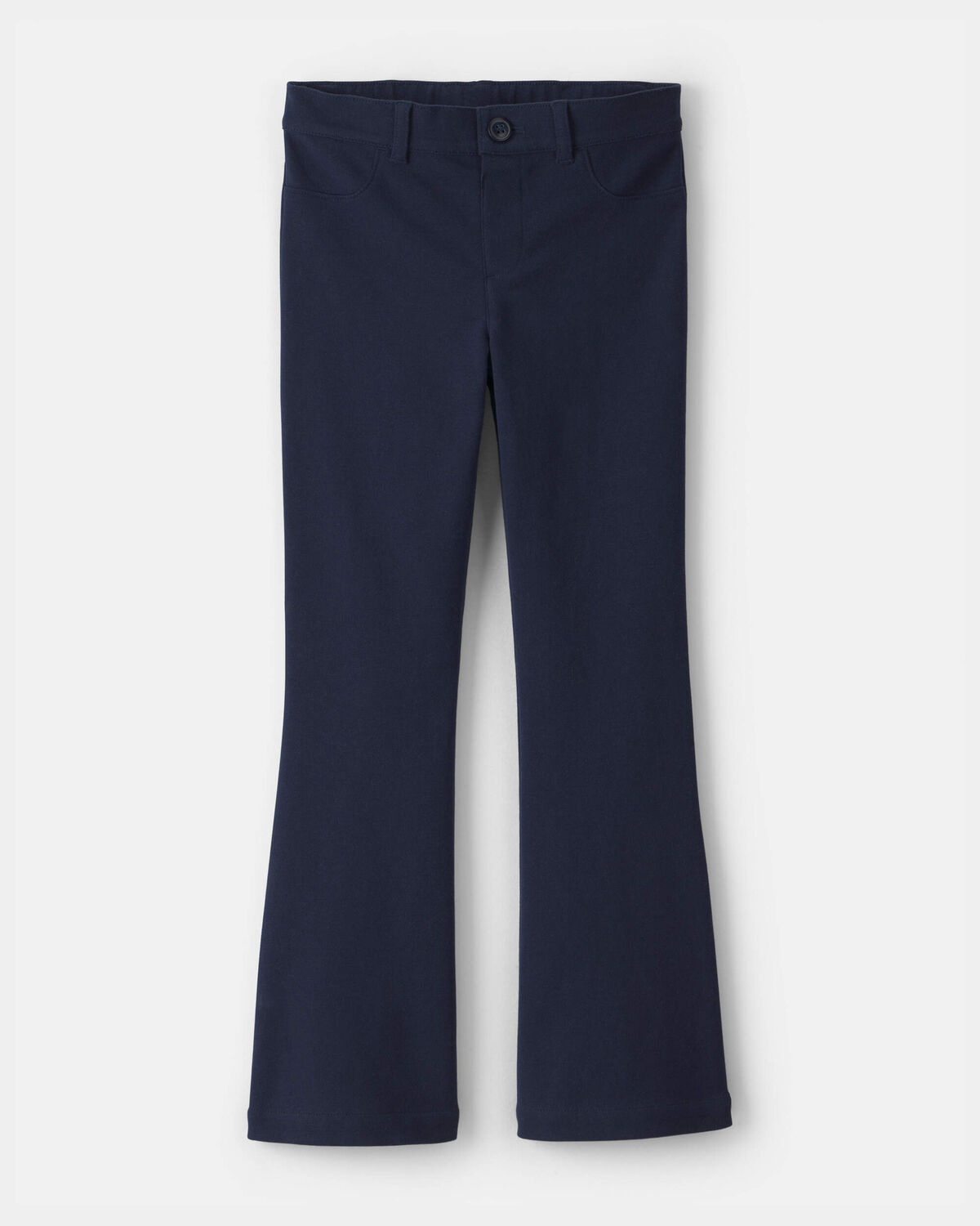 Girls Uniform Ponte Flare Pants - Navy 1 Girls Uniform Ponte Flare Pants - Navy