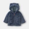 Baby Boy Bear Teddy Fleece Zip-Up Hoodie - Blue 6 Baby Boy Bear Teddy Fleece Zip-Up Hoodie - Blue