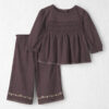 Baby Girl 2-Piece Organic Cotton Smocked Top & Pant Set