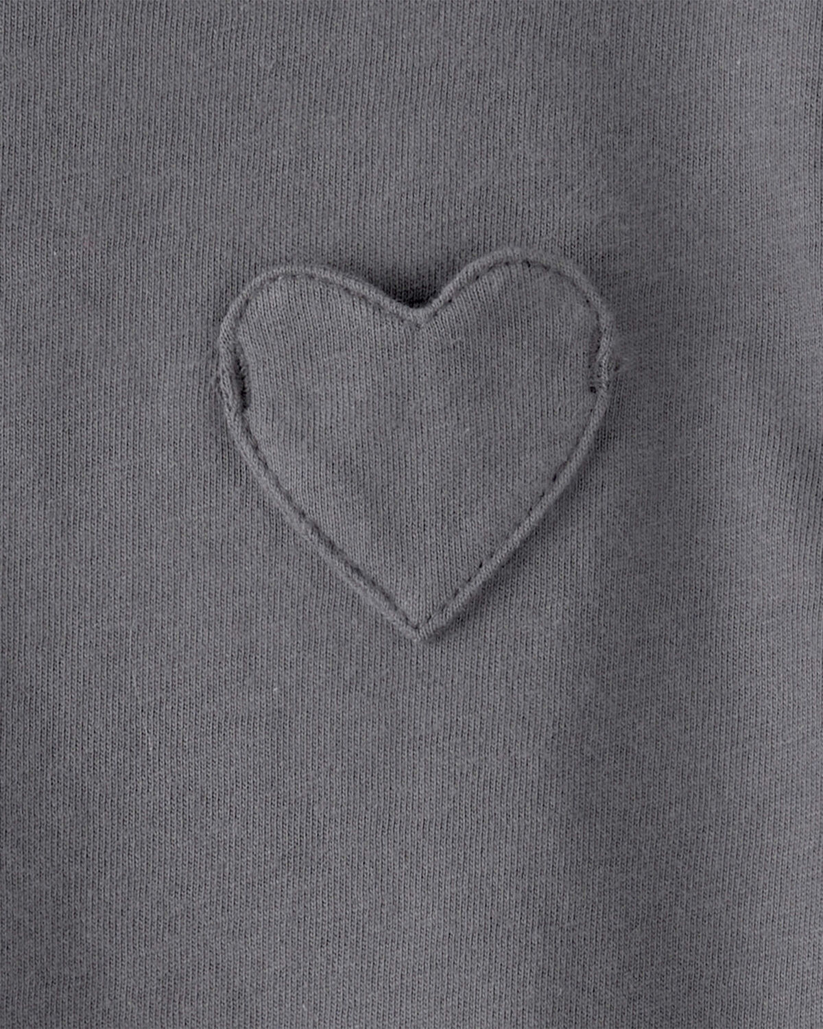 Baby Girl Heart Pocket Top - Grey 2 Baby Girl Heart Pocket Top - Grey