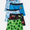 Boys 5-Pack Minecraft® Print Boxer Brief Underwear - Blue/Green/Black