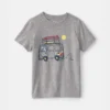 Toddler Boy Cruising Shark Graphic Tee - Grey