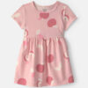Baby Girl Apple Short-Sleeve Dress - Pink