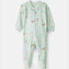 Baby Girl Pets Cotton 2-Way Zip Sleep & Play Pajamas - Green