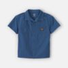 Boys Canvas Short-Sleeve Button-Down Shirt - Navy Blue