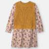 Girls Floral Long-Sleeve Dress - Yellow/Cream 6 Girls Floral Long-Sleeve Dress - Yellow/Cream