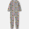 Boys 1-Piece Gamer Fleece Loose Fit Footed Pajama - Grey