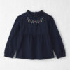 Toddler Girl Organic Cotton Embroidered Peplum Top