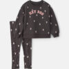 Toddler Girl Halloween 'Hey Boo' French Terry Pullover & Pant Set - Black 7 Toddler Girl Halloween 'Hey Boo' French Terry Pullover & Pant Set - Black