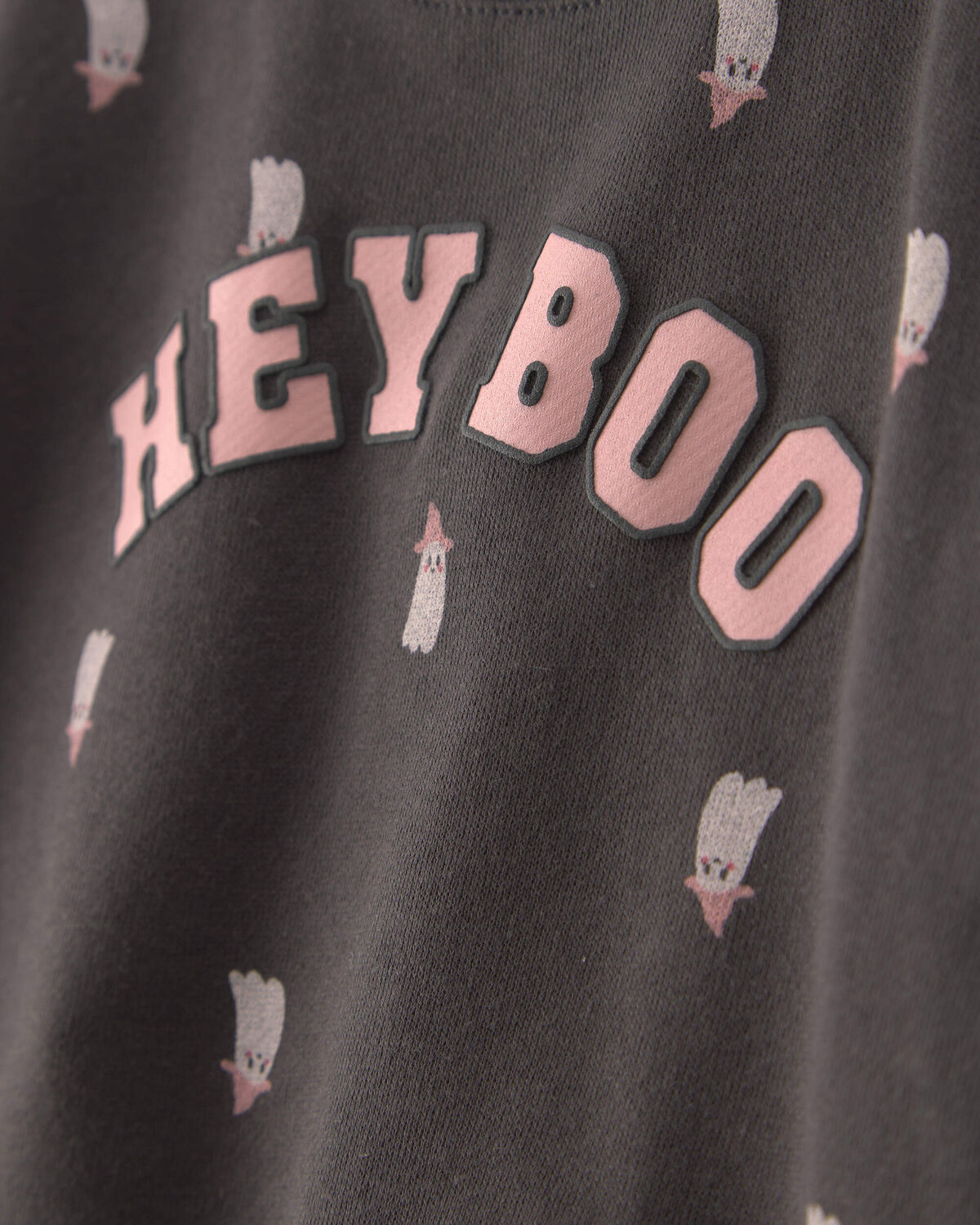 Toddler Girl Halloween 'Hey Boo' French Terry Pullover & Pant Set - Black 3 Toddler Girl Halloween 'Hey Boo' French Terry Pullover & Pant Set - Black