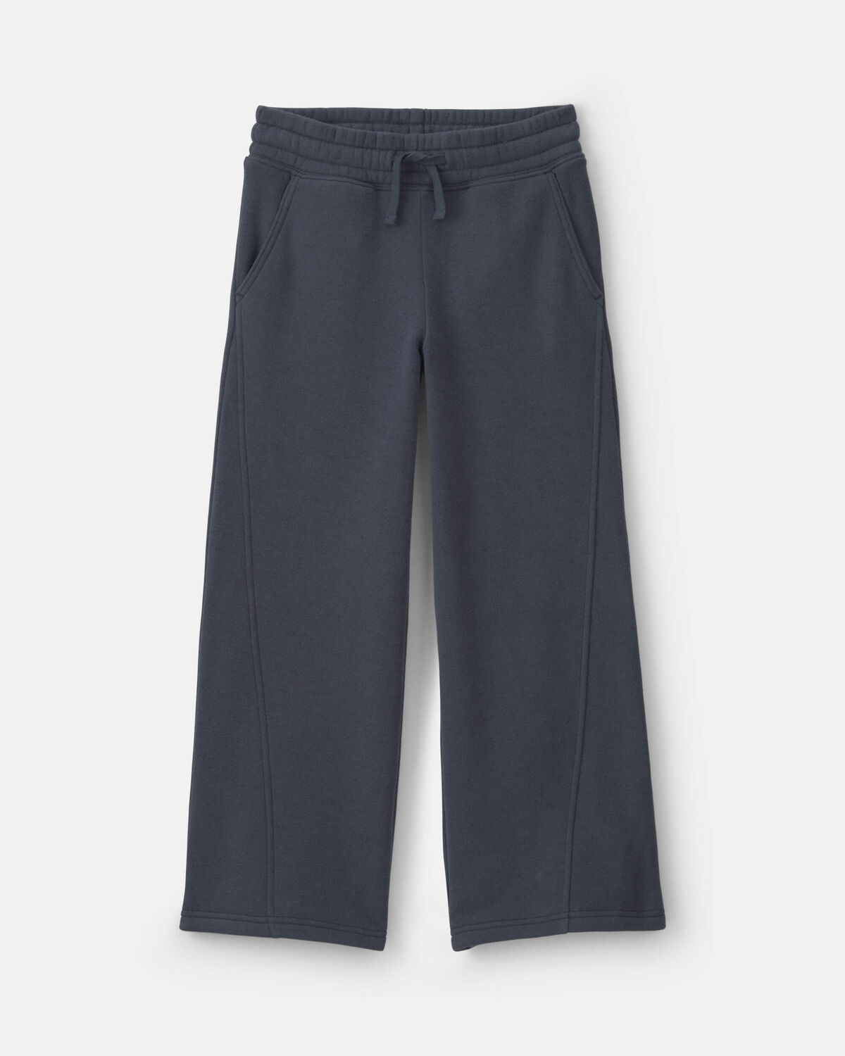 Girls Fleece Wide-Leg Active Pants - Navy Blue 1 Girls Fleece Wide-Leg Active Pants - Navy Blue