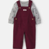 Baby Boy 2-Piece Holiday Corduroy Long-Sleeve Overall Set - Burgundy/Grey 15 Baby Boy 2-Piece Holiday Corduroy Long-Sleeve Overall Set - Burgundy/Grey