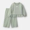 Toddler Girl 2-Piece Floral Fleece Long-Sleeve Top & Pant Set - Green 9 Toddler Girl 2-Piece Floral Fleece Long-Sleeve Top & Pant Set - Green