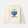 Toddler 'Happy Hanukkah' Menorah Long-Sleeve Graphic Tee - Cream