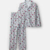Adult 2-Piece Disney© Mickey Mouse Christmas Fleece Loose Fit Pajama Set - Blue