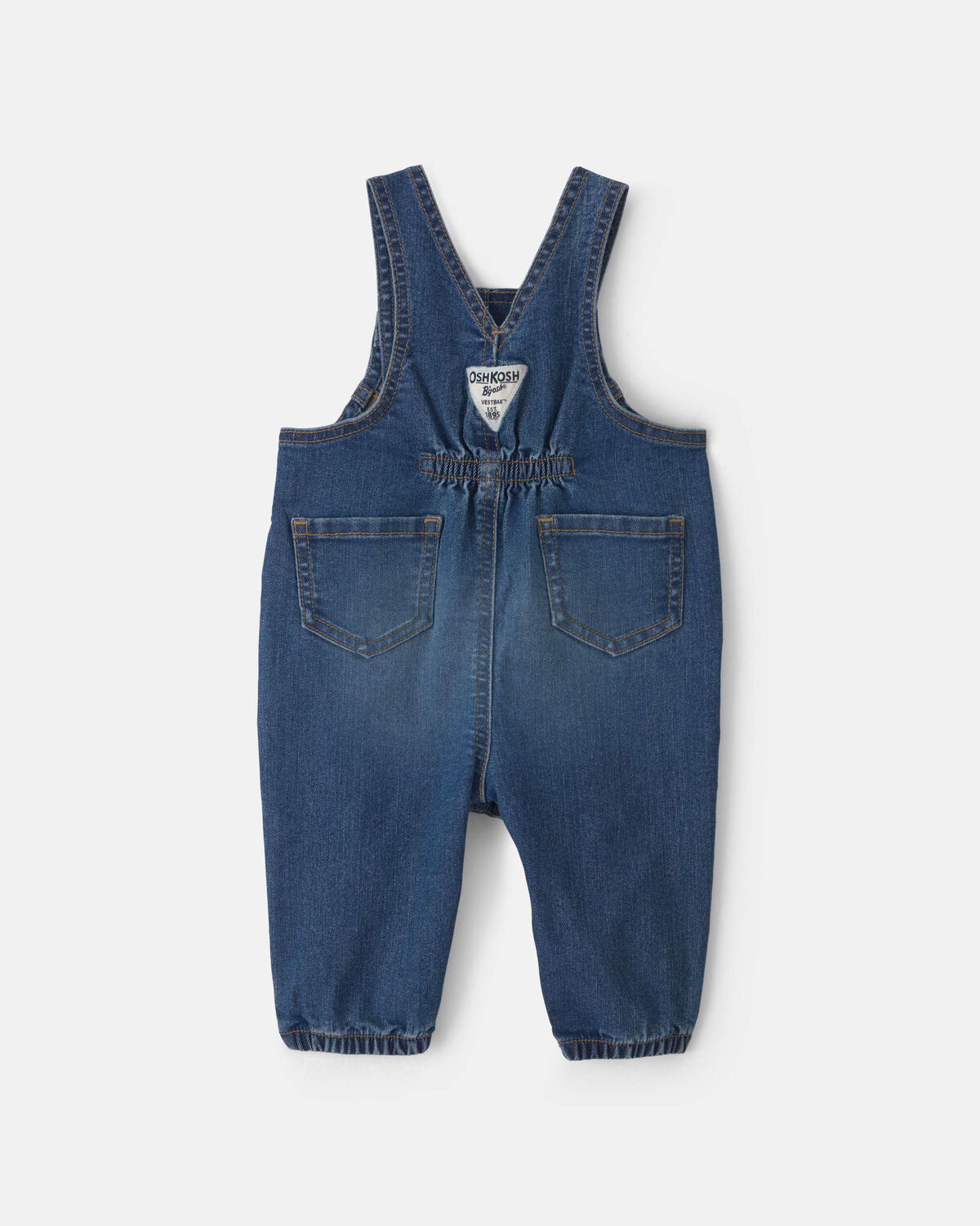 Baby Girl Denim Overalls - Medium Wash 3 Baby Girl Denim Overalls - Medium Wash