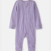 Baby Girl 2-Way Zip PurelySoft Sleep & Play Pajama - Purple