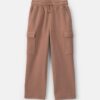 Boys Fleece Cargo Pants - Tan